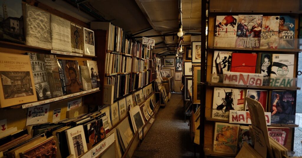 昭和の少女漫画を読む現代の読者のイメージ。懐かしさと感動が同時に感じられる瞬間を描いた場面