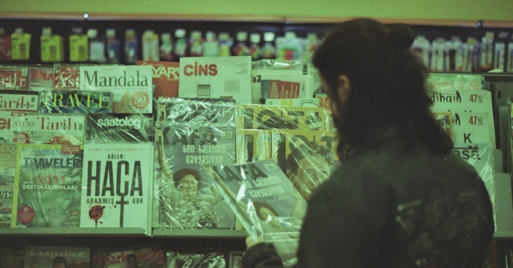 1970年代から80年代の懐かしい漫画を読み返す50代の読者のイメージ