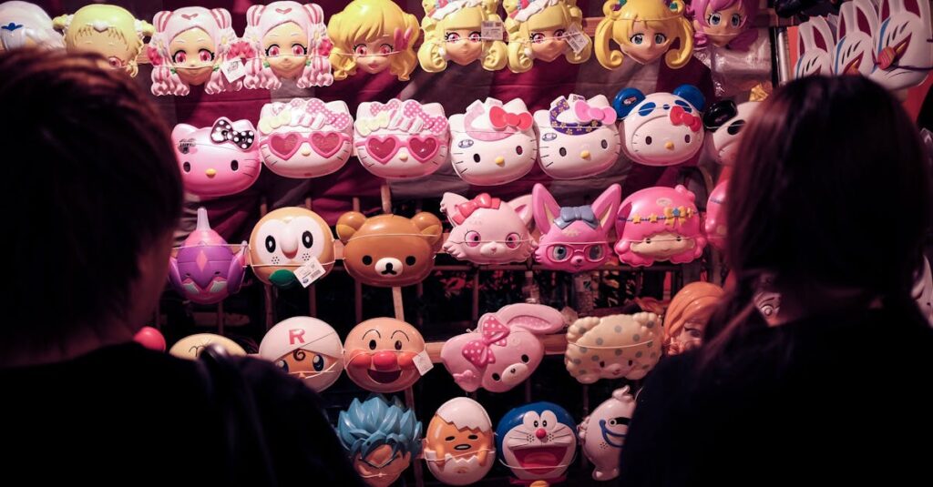 藤子Fのドラえもんと藤子Aの喪黒福造が対比されるイラスト。明るい未来と人間の欲望が象徴的に描かれている。